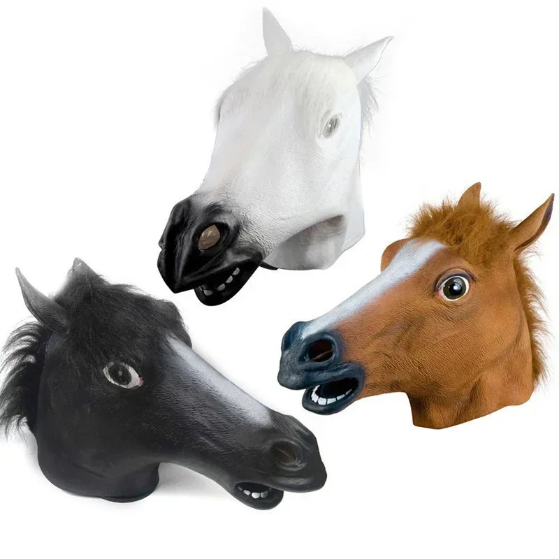 Neighmare Horse Head Mask - Latex Full Head Costume Mask