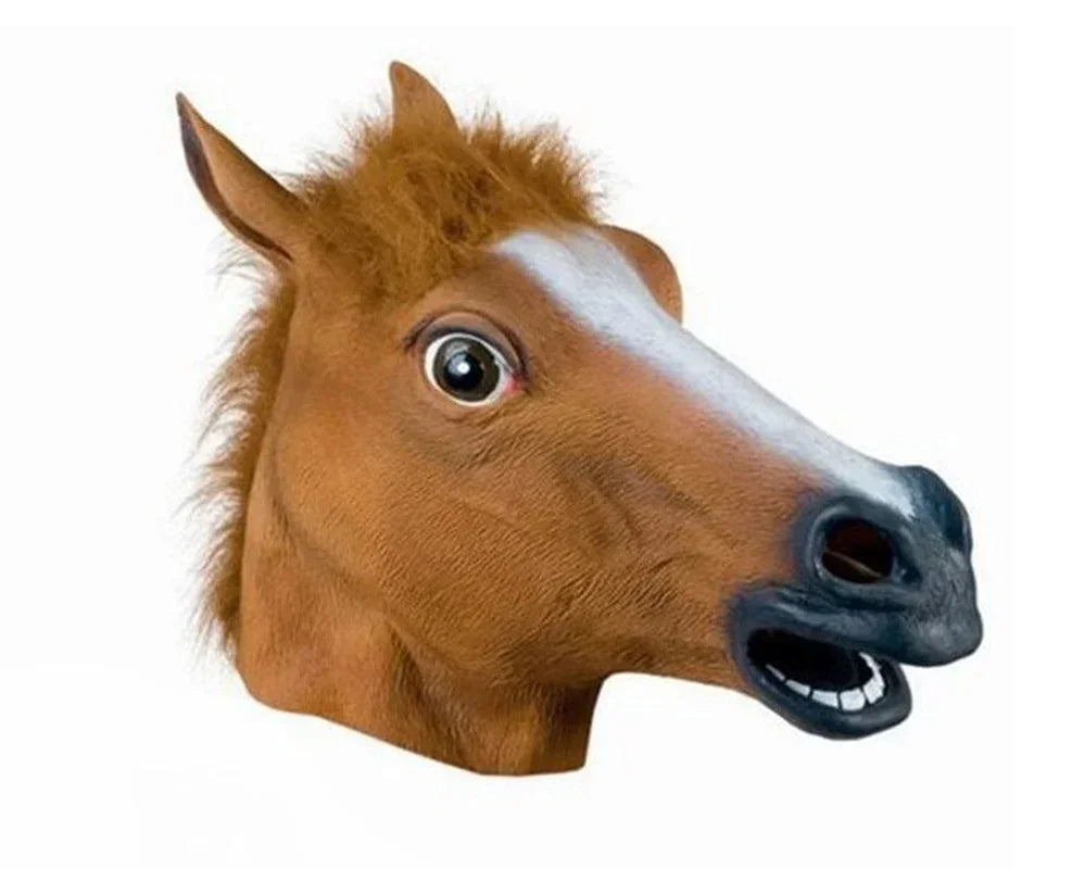 Neighmare Horse Head Mask - Latex Full Head Costume Mask