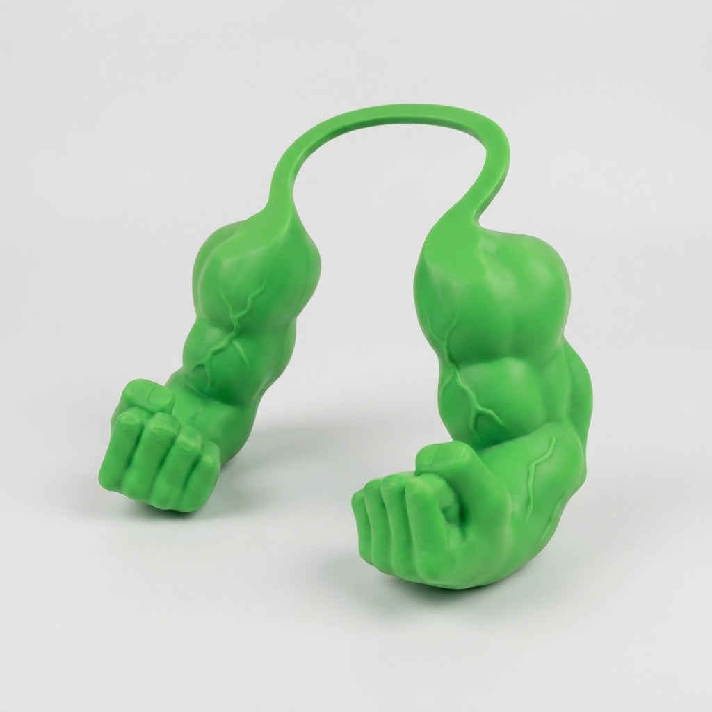 Bulkitty green muscle arms cat costume