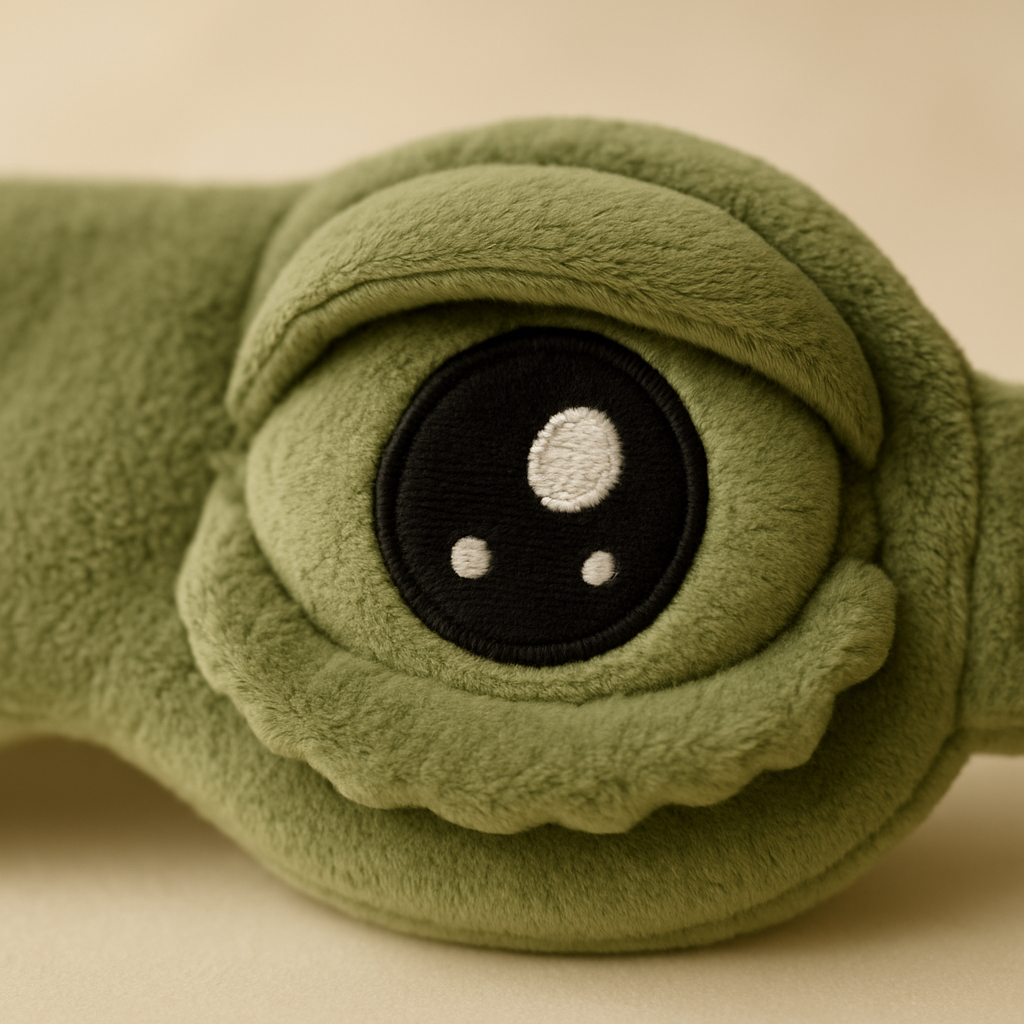 Nappy Frog plush fleece detail