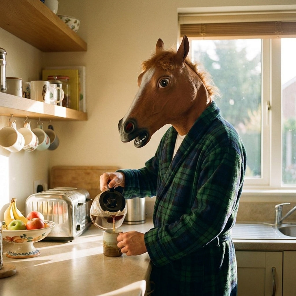 Neighmare horse head mask lifestyle