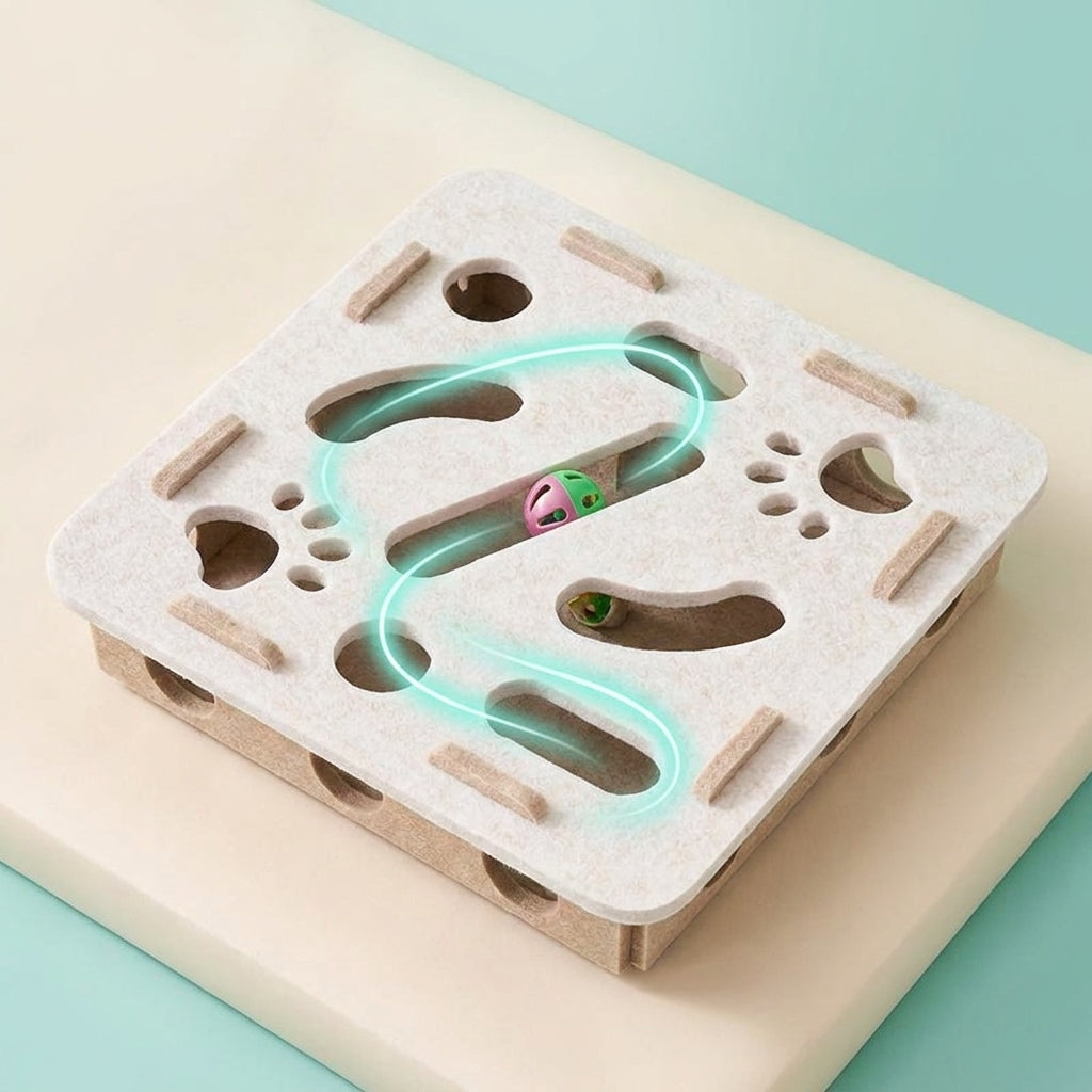 How the PAWZZLE maze and bell ball path works