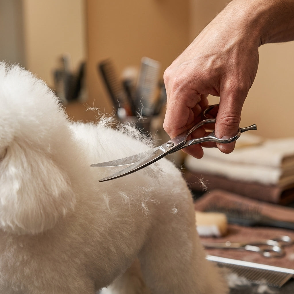 SNIPZ scissors trimming in use