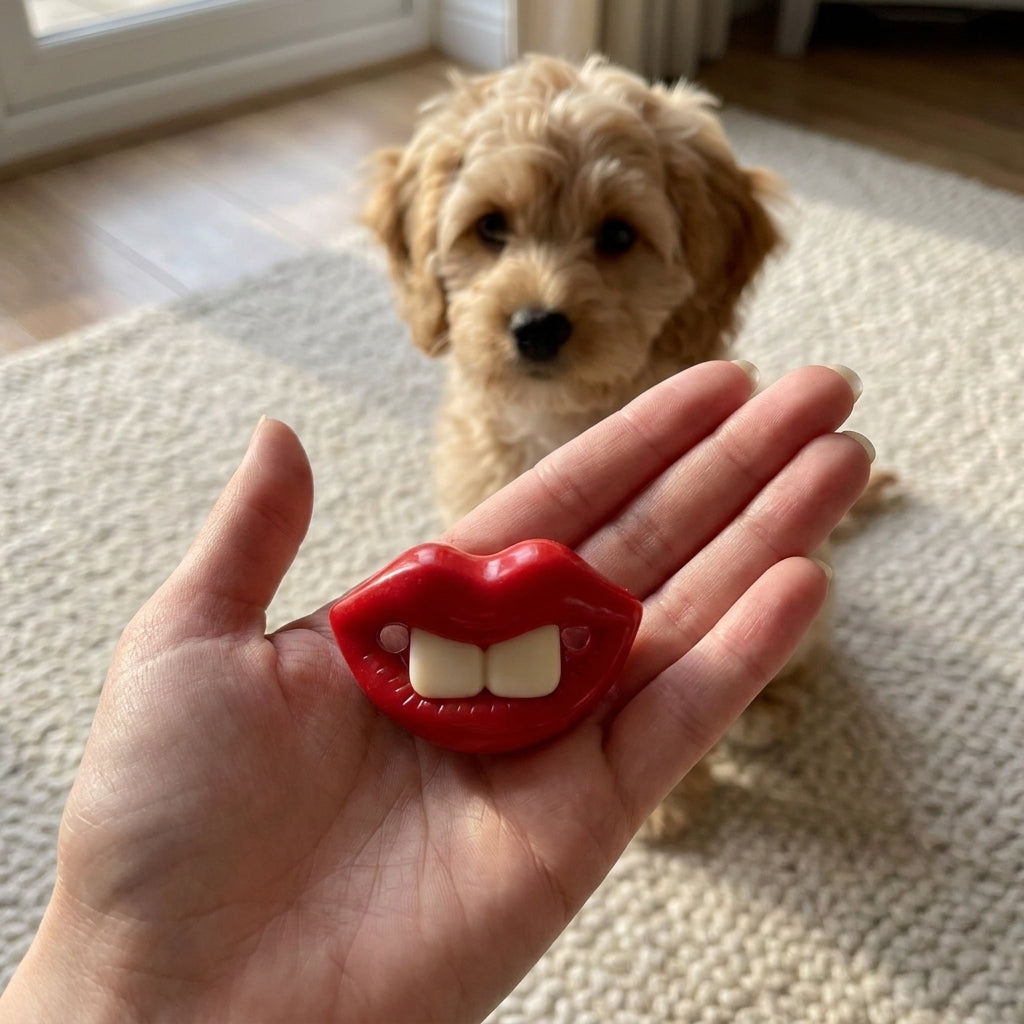 Snoutrageous Dog Lips Chew Toy - Funny Silicone Pet Toy