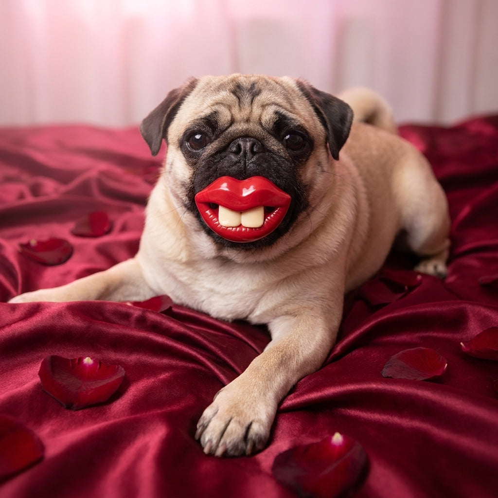 Snoutrageous Dog Lips Chew Toy - Funny Silicone Pet Toy