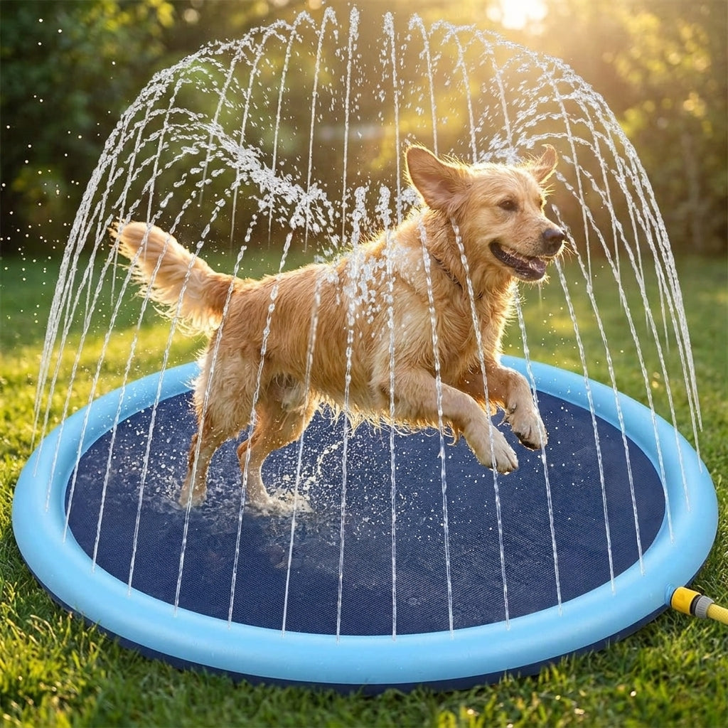 Sprinkletails Splash Pad - Sprinkler Mat for Dogs & Kids
